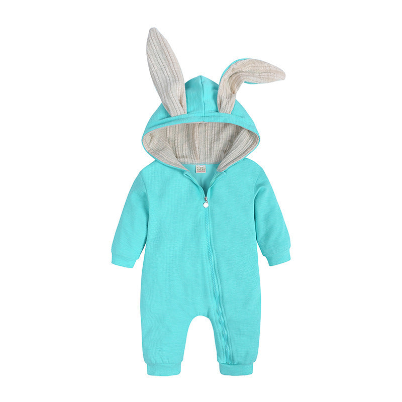 Oluuu. Baby Einteiler mit großen Hasenohren für Jungen und Mädchen