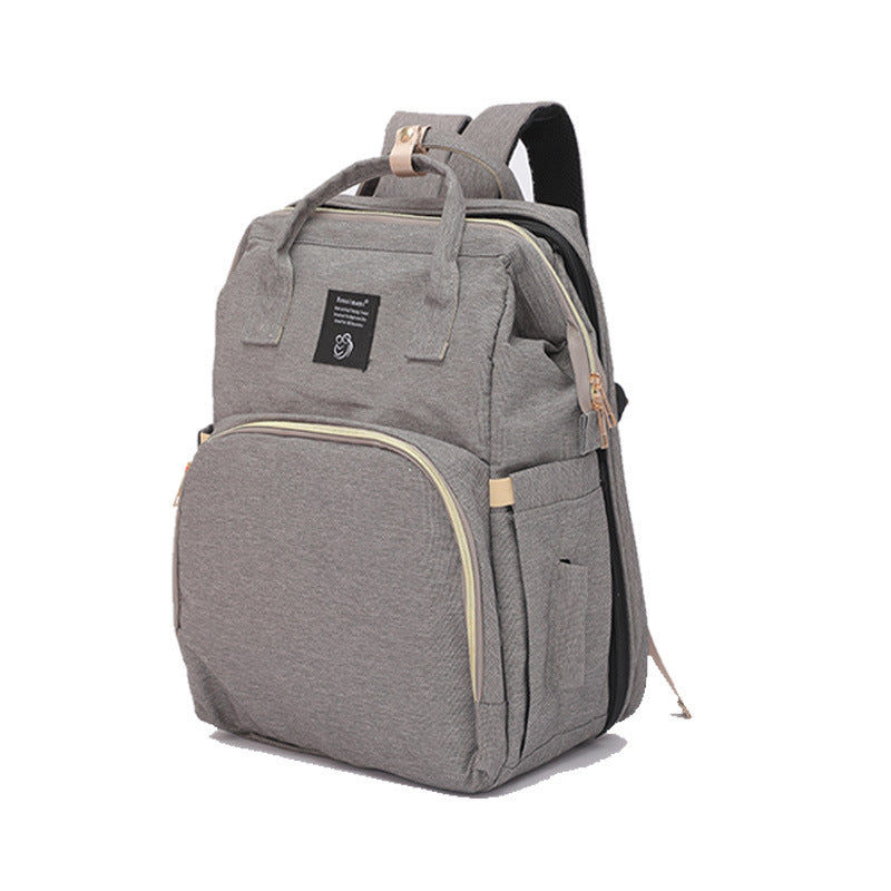 Oluuu. Faltbares Babybett & Mode Rucksack – Große Kapazität, Doppel-Schulter Papa-Rucksack