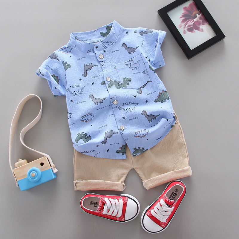 Oluuu. Baby Jungen Kurzarm Anzug – Persönliches Shirt mit Shorts