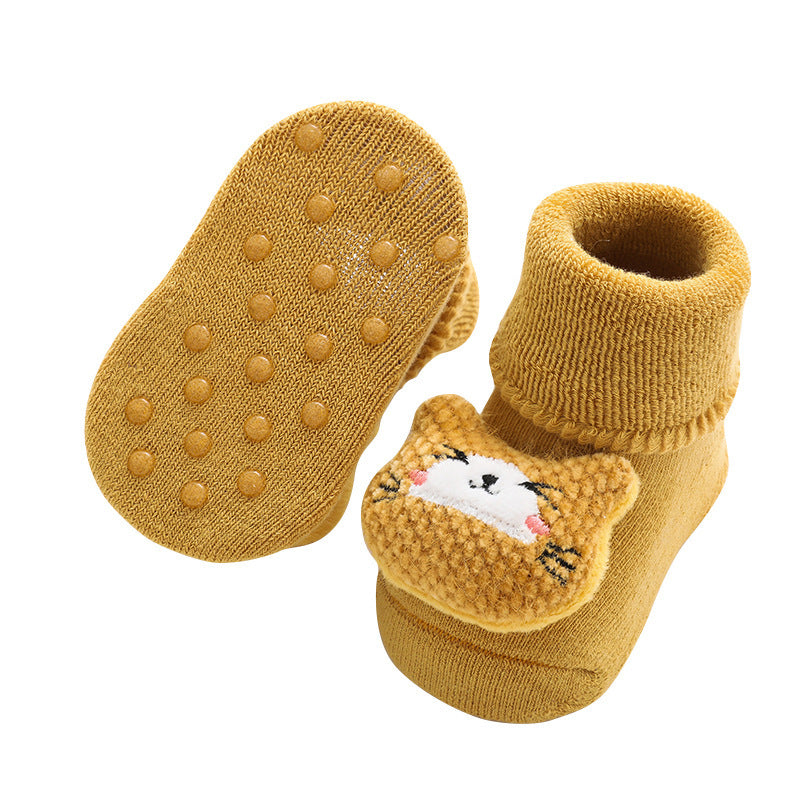Oluuu. Baby Rutschsocken mit Plüsch und dicken Riegeln – Für sicheren Halt und Komfort