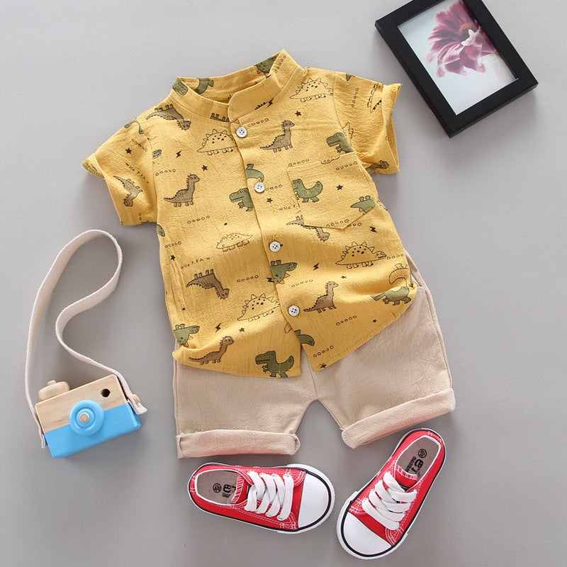 Oluuu. Baby Jungen Kurzarm Anzug – Persönliches Shirt mit Shorts
