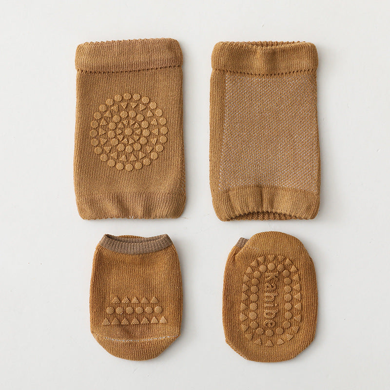 Oluuu. Kinder Knieschoner und Socken Set – Schutz für Kleinkinder auf dem Boden