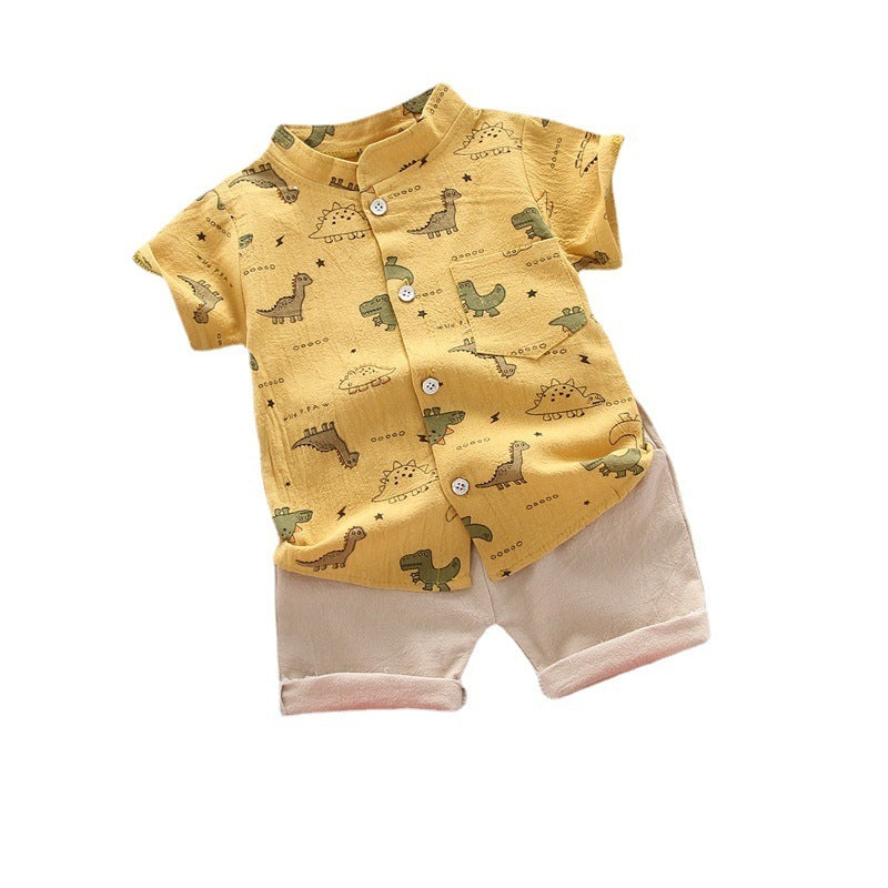 Oluuu. Baby Jungen Kurzarm Anzug – Persönliches Shirt mit Shorts