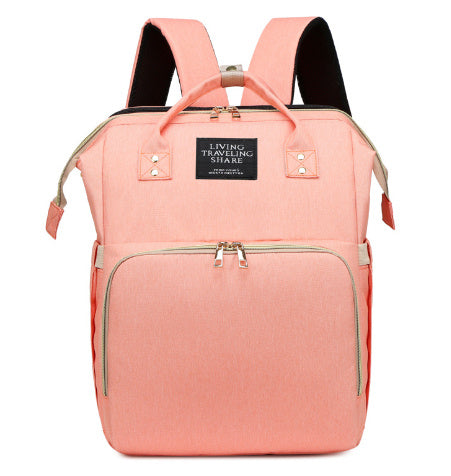 Oluuu. Faltbares Babybett & Mode Rucksack – Große Kapazität, Doppel-Schulter Papa-Rucksack