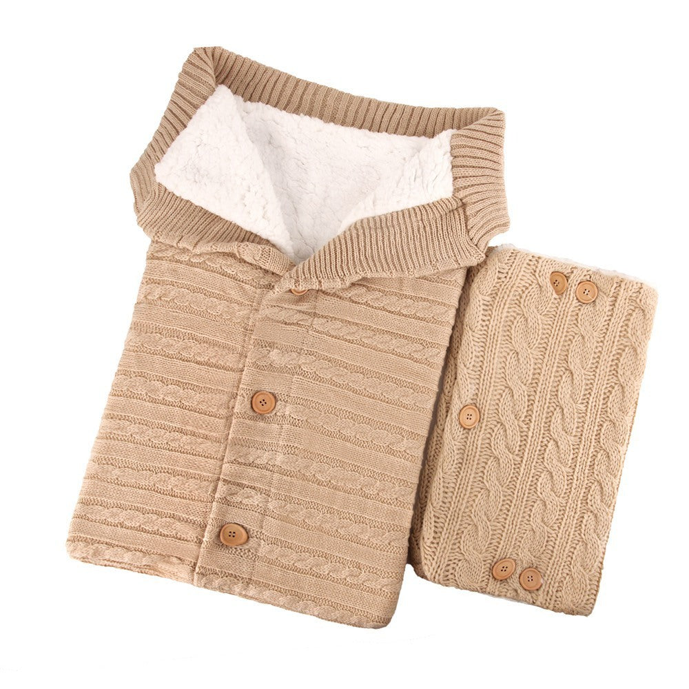 Oluuu. Anti-Kick Schlafsack aus Wolle – Strick-Schlafsack für Babys im Freien