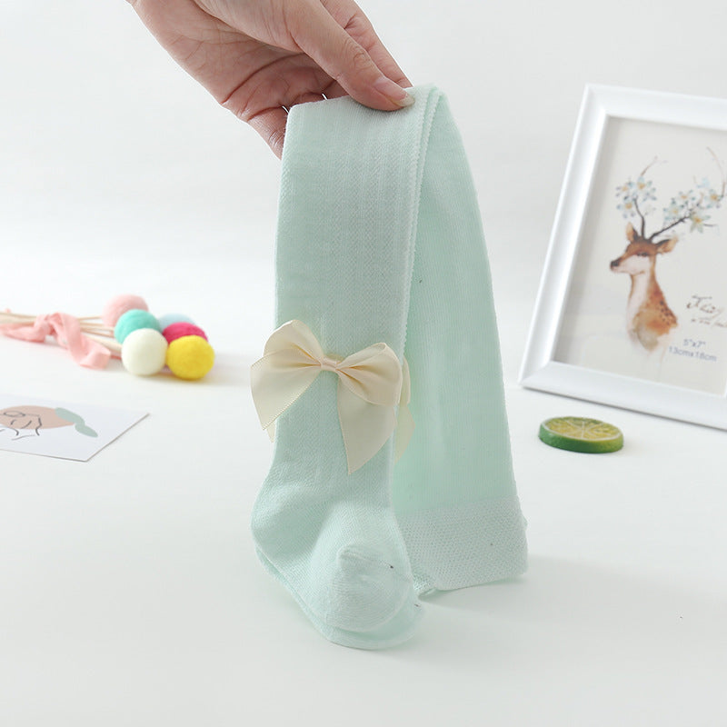 Oluuu. Kinder-Strumpfhose mit Mesh und großer Schleife – Stylisch und bequem für kleine Mädchen