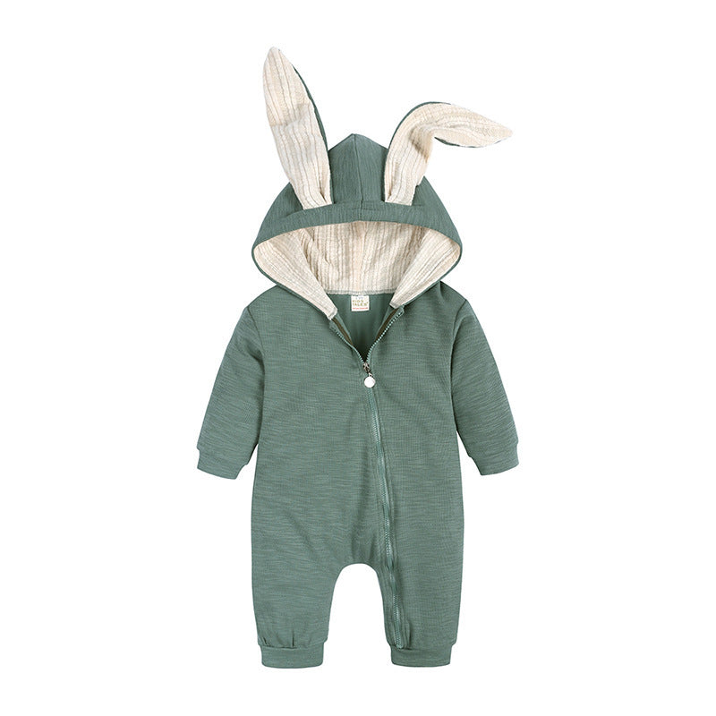 Oluuu. Baby Einteiler mit großen Hasenohren für Jungen und Mädchen
