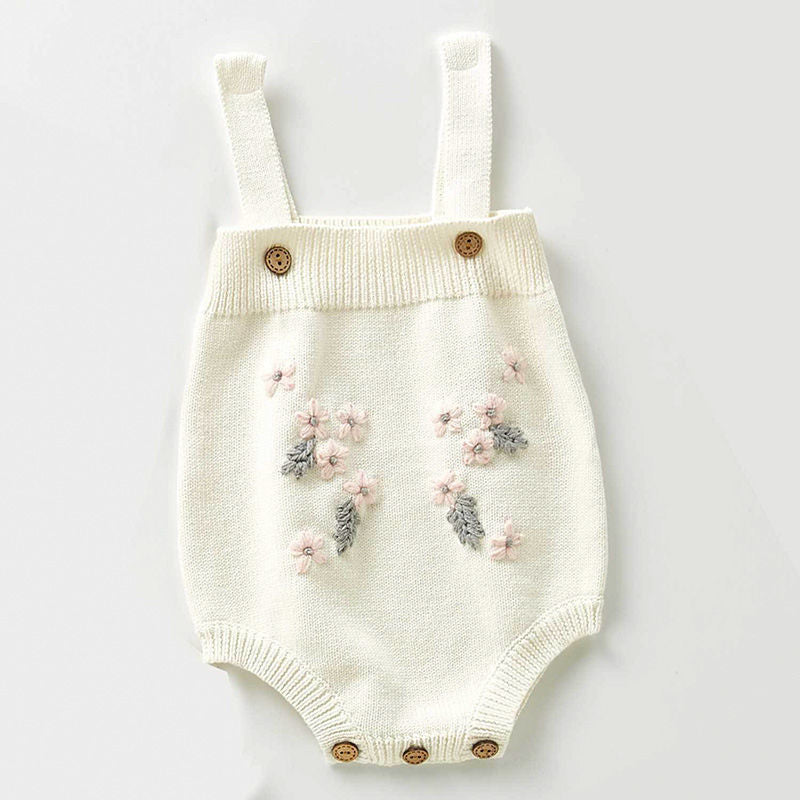 Oluuu. Baby Bestickter Jumpsuit Herbst- und Winter-Prinzessin Ausgehkleidung