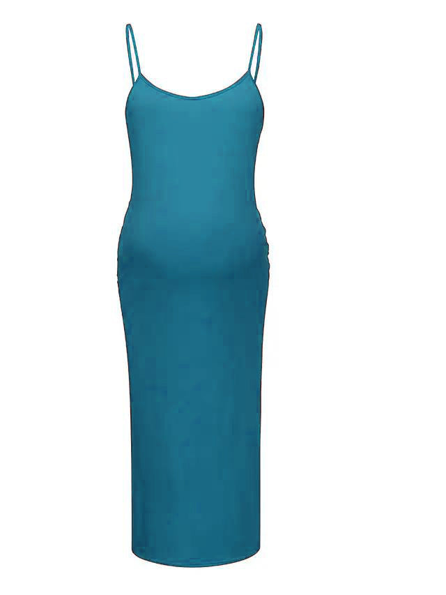 Oluuu. Bequemes, Lockeres Fashion-Kleid für Schwangere mit Trägern