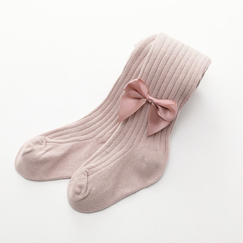 Oluuu. Kinder Socken mit einfarbiger Schleife