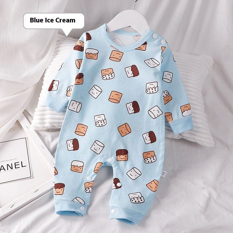 Oluuu. Herbstbekleidung – Baby Romper und Pyjama aus reinem Baumwollstoff