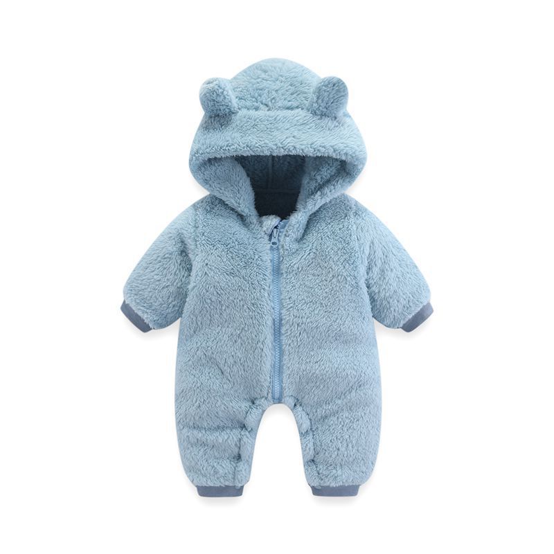Oluuu. Kuscheliger Coral-Fleece-Baby-Overall – Wärmender Begleiter für Herbst und Winter