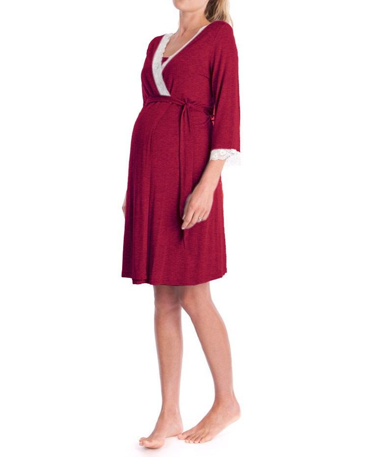 Oluuu. Umstands-Nachtkleid – Bequeme Maternity Sleepwear für Schwangere