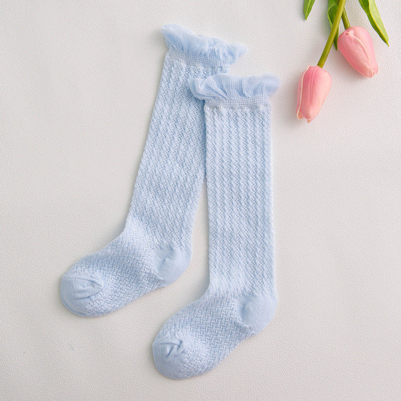 Oluuu. Kinder Baby-Strumpfhose mit Mesh und großem Schleifen-Design – Niedlich und bequem