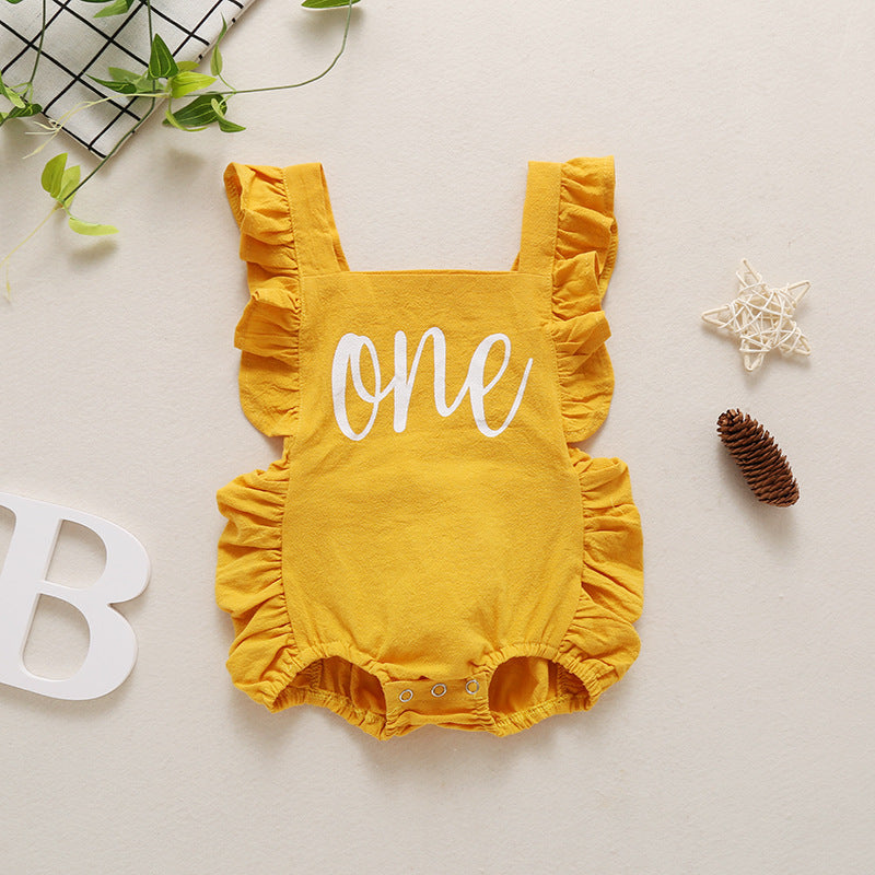 Oluuu. Baby Mehrfarbiger Bauchband Jumpsuit Rompe