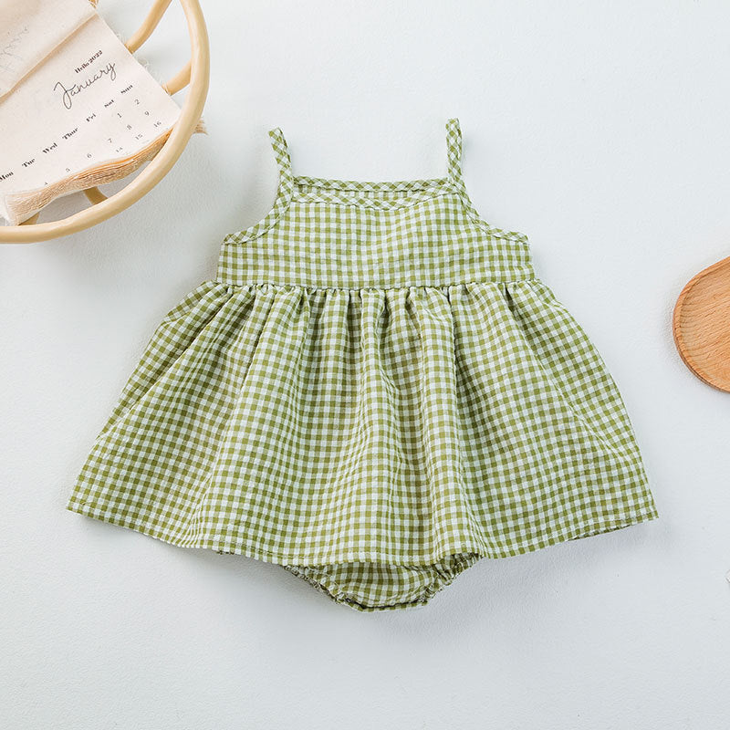 Oluuu. Baby Karo Baby Trägerkleid Baby Kleid