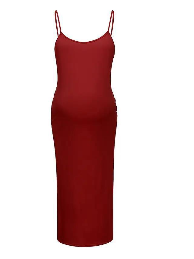 Oluuu. Bequemes, Lockeres Fashion-Kleid für Schwangere mit Trägern