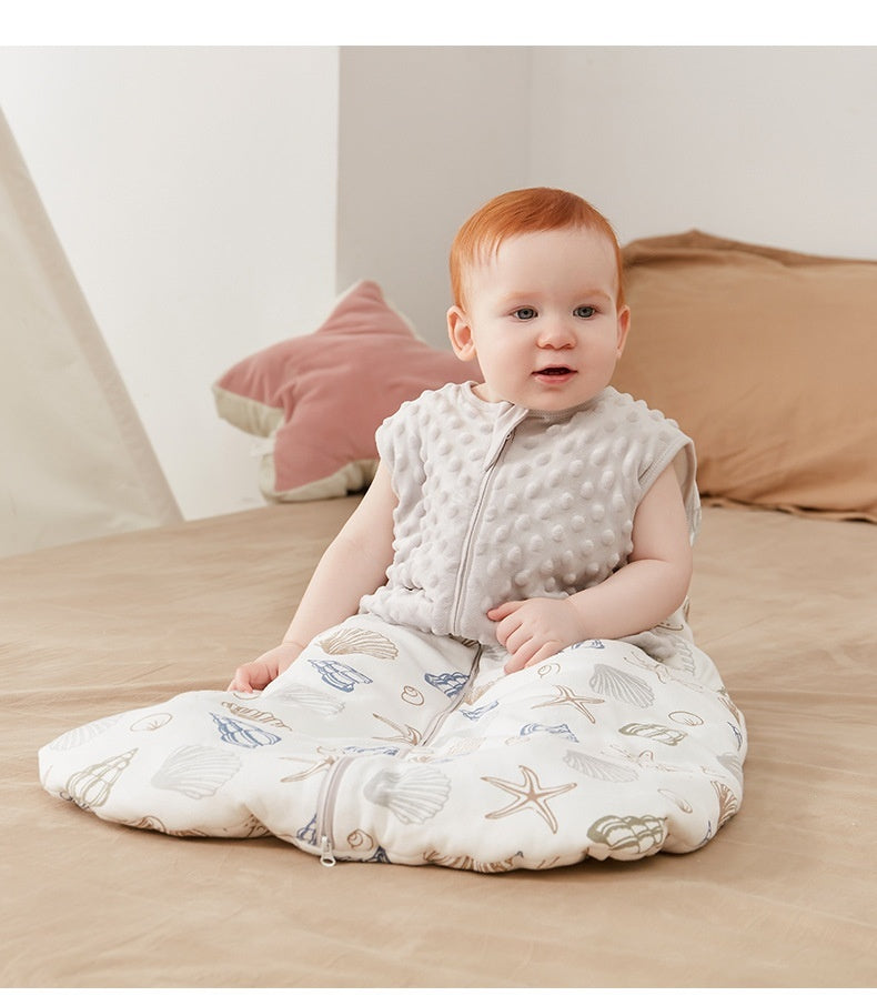 Oluuu. Reine Baumwoll-Babyschlafsack im Westenstil – Komfort und Sicherheit für Neugeborene