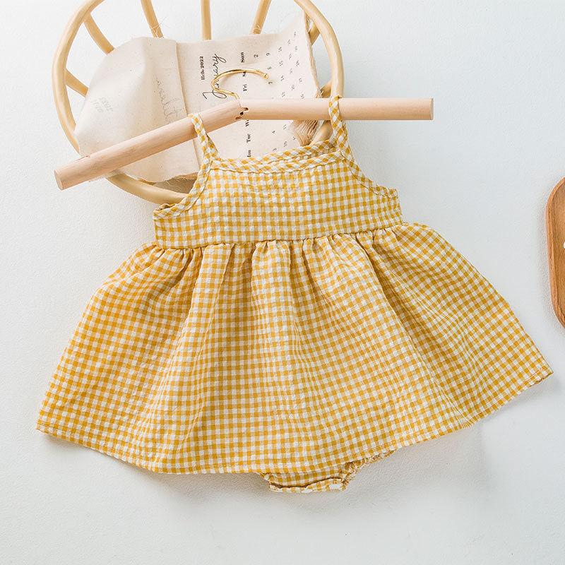 Oluuu. Baby Karo Baby Trägerkleid Baby Kleid