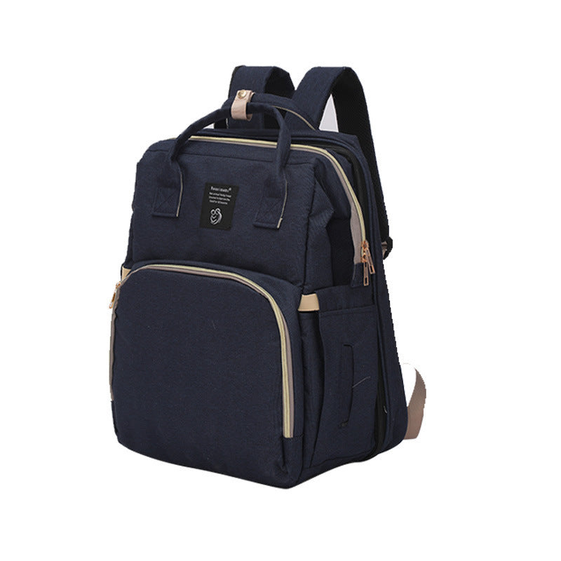 Oluuu. Faltbares Babybett & Mode Rucksack – Große Kapazität, Doppel-Schulter Papa-Rucksack