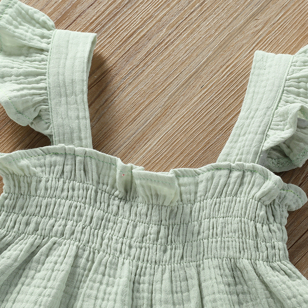 Oluuu. Mädchen Set: Einfarbiges Trägertop mit Hotpants