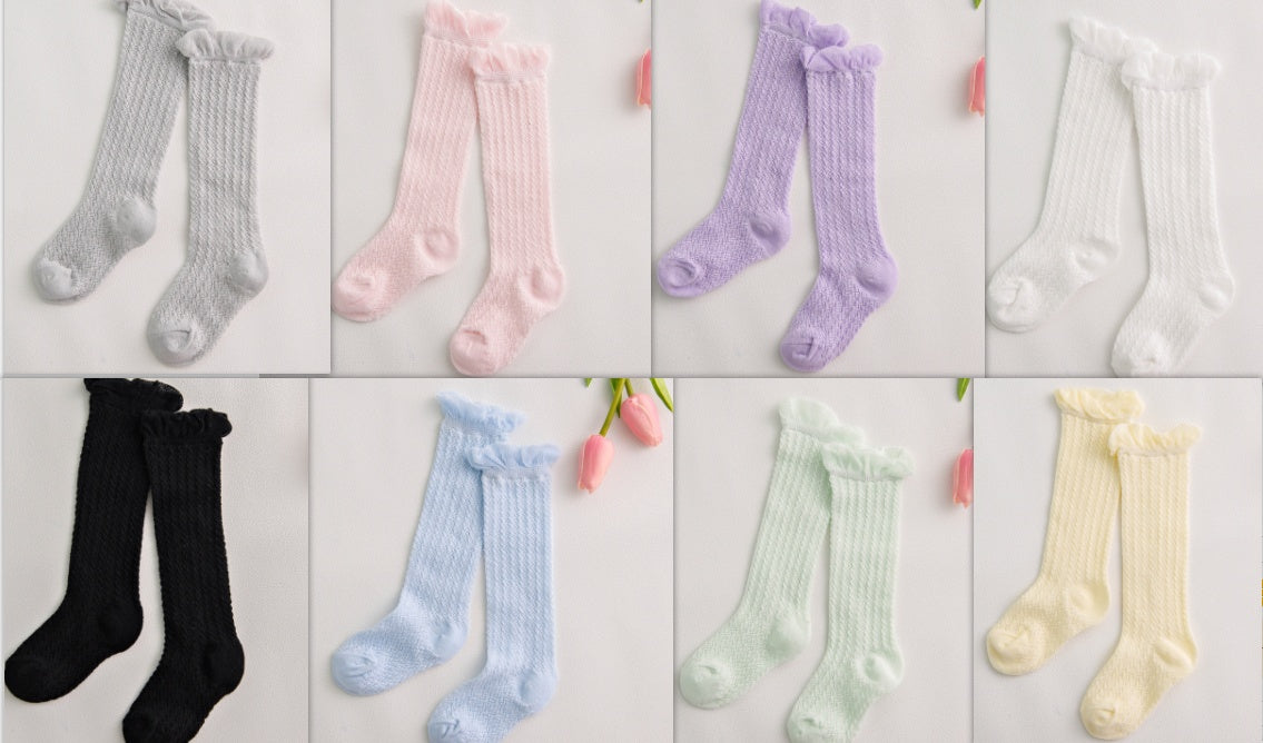 Oluuu. Kinder Baby-Strumpfhose mit Mesh und großem Schleifen-Design – Niedlich und bequem