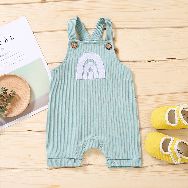Oluuu. Trendige Regenbogen- Baby Latzhose