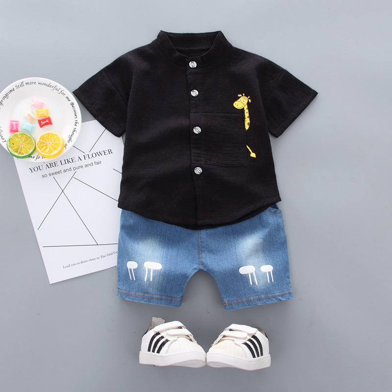 Oluuu. Baby Jungen Sommerbekleidung – Süßes Kurzarm-Shirt für Kinder