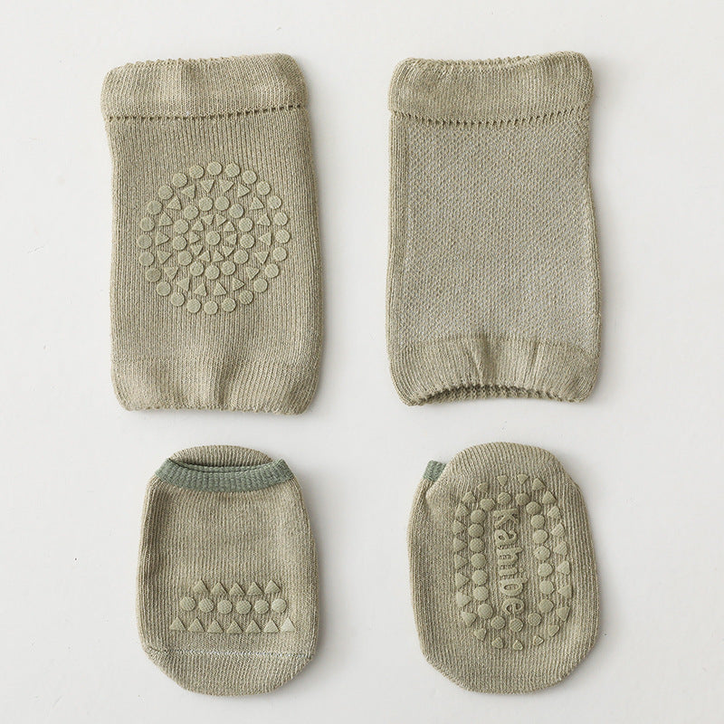 Oluuu. Kinder Knieschoner und Socken Set – Schutz für Kleinkinder auf dem Boden