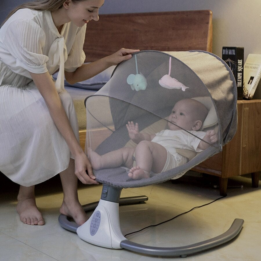 Oluuu. Elektrischer Baby-Schaukelstuhl – Intelligente Wiege für sanfte Beruhigung“