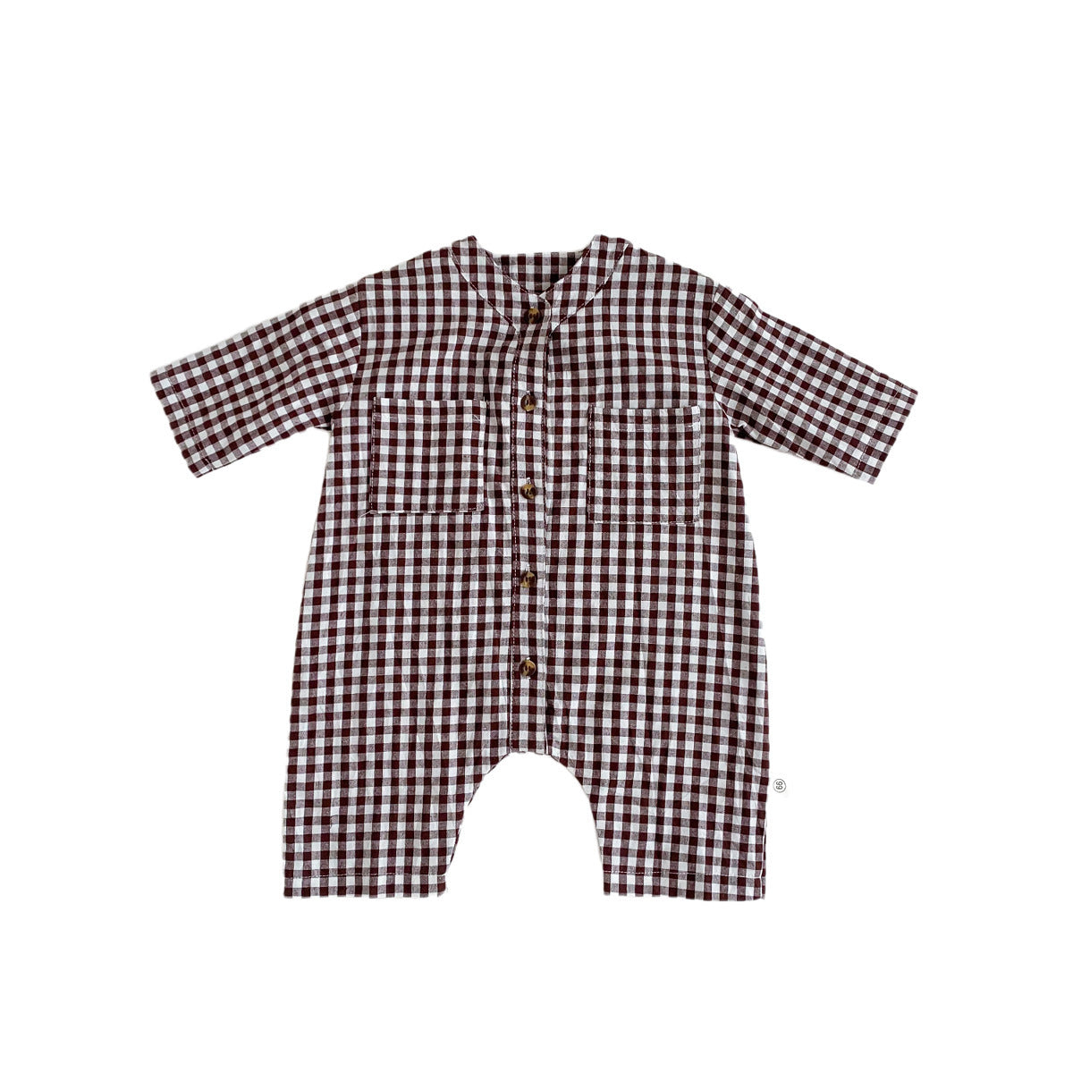 Oluuu. Baby Jumpsuit für Frühling und Herbst – Langarm Romper für Jungen und Mädchen mit Karokardigan
