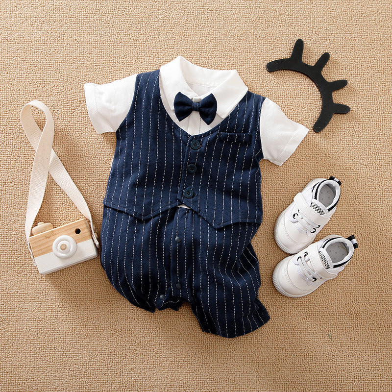 Oluuu. Sommer-Jumpsuit im Gentleman-Stil für Baby Jungen