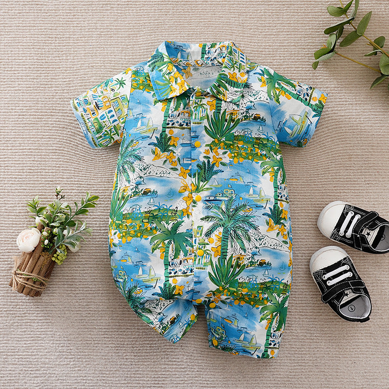 Oluuu. Sommer-Jumpsuit im Gentleman-Stil für Baby Jungen
