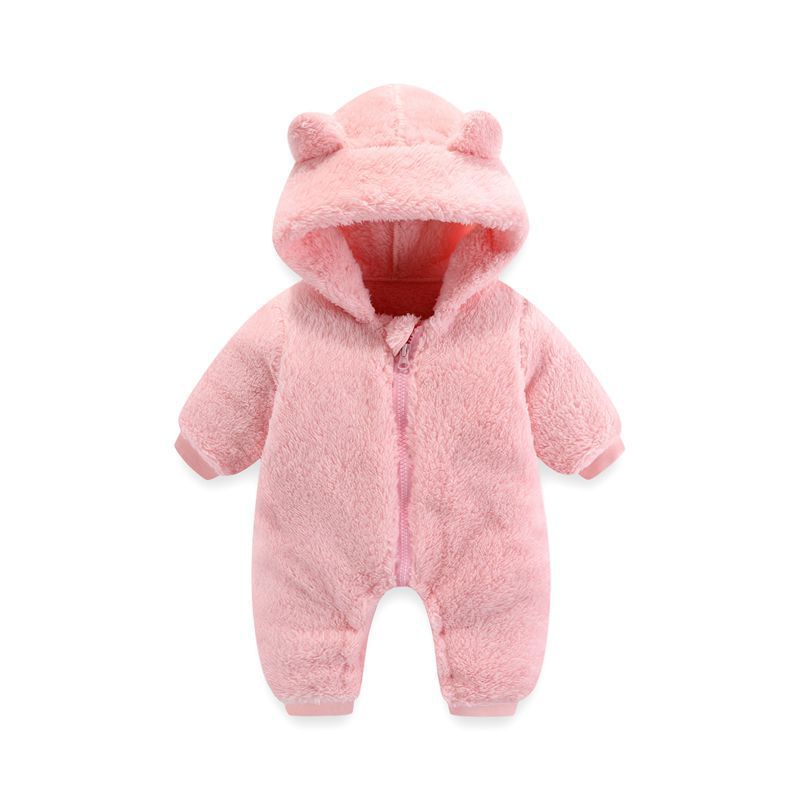 Oluuu. Kuscheliger Coral-Fleece-Baby-Overall – Wärmender Begleiter für Herbst und Winter