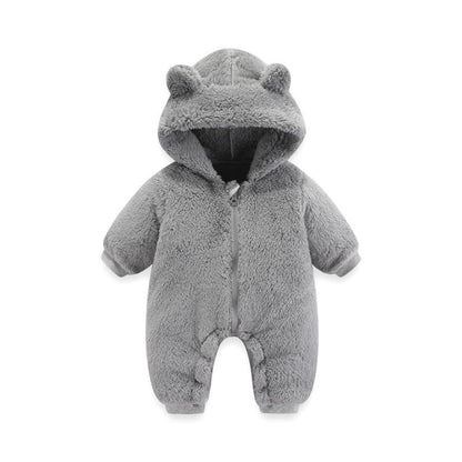 Oluuu. Kuscheliger Coral-Fleece-Baby-Overall – Wärmender Begleiter für Herbst und Winter