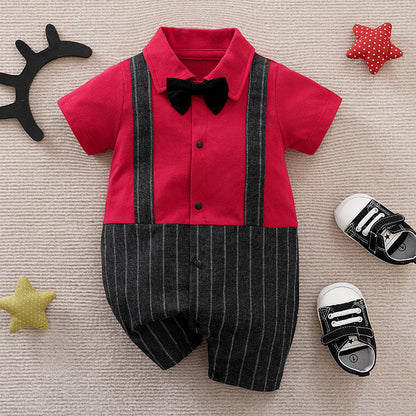 Oluuu. Sommer-Jumpsuit im Gentleman-Stil für Baby Jungen
