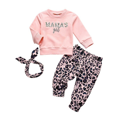 Oluuu. Baby Mädchen Rosa Leopard-Muster Hosen