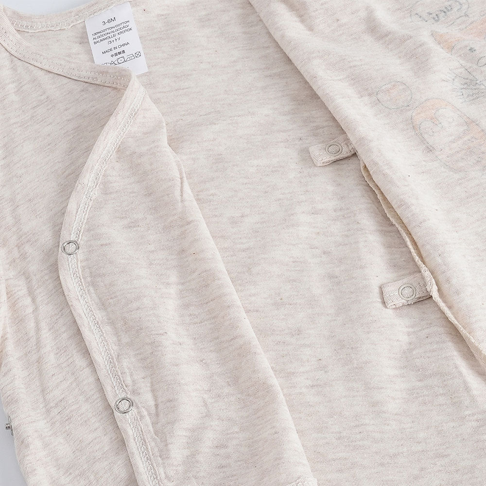 Oluuu. Kuschelweiches Cartoon-Babybodysuit für Jungen – Langarm für Neugeborene