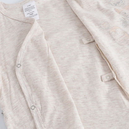 Oluuu. Kuschelweiches Cartoon-Babybodysuit für Jungen – Langarm für Neugeborene