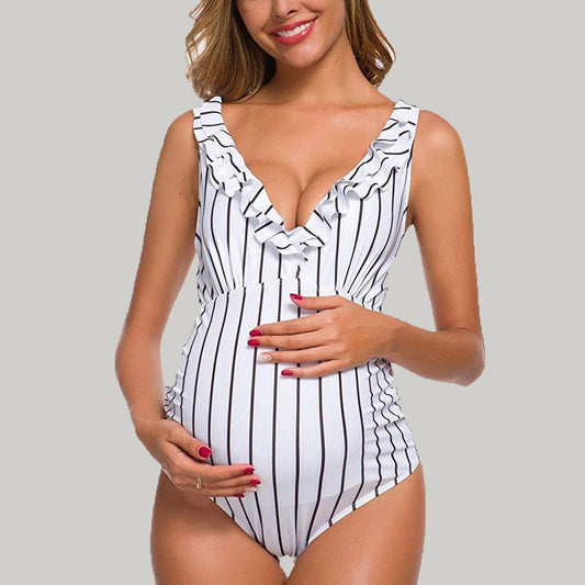Oluuu. Schwangerschaft Einteiliges Bikini Set für werdende Mütter