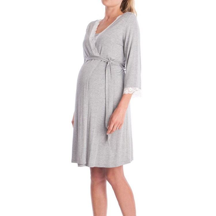 Oluuu. Umstands-Nachtkleid – Bequeme Maternity Sleepwear für Schwangere