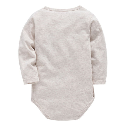 Oluuu. Kuschelweiches Cartoon-Babybodysuit für Jungen – Langarm für Neugeborene