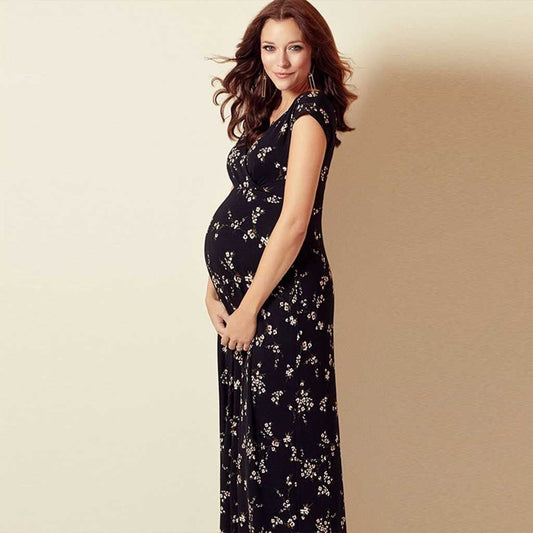 Oluuu Bedrucktes Slim-Fit Blüten-Chiffonkleid – Elegantes, Leichtes Kleid für Frauen