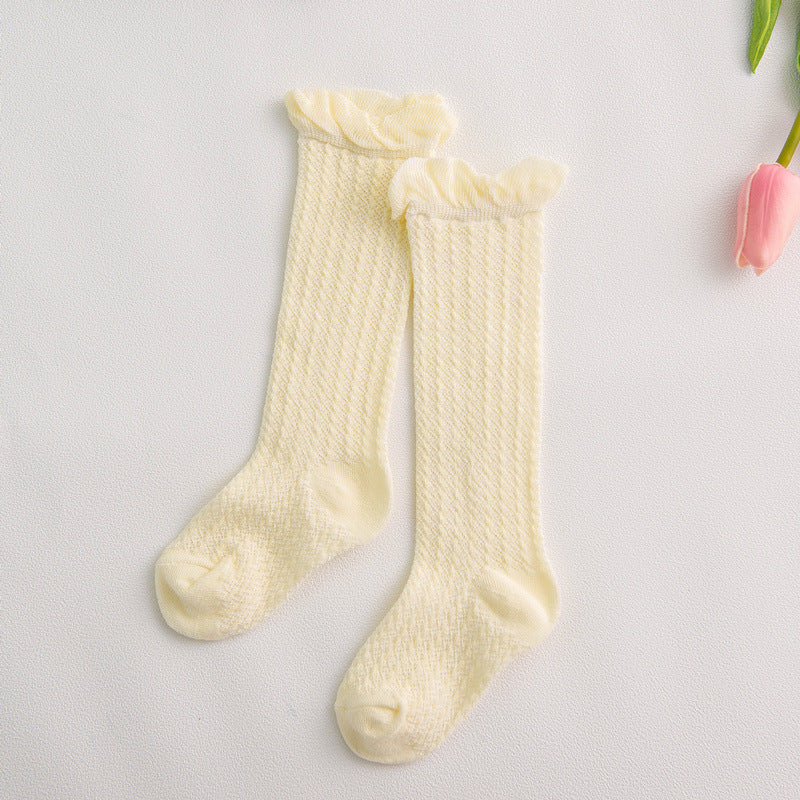 Oluuu. Kinder Baby-Strumpfhose mit Mesh und großem Schleifen-Design – Niedlich und bequem