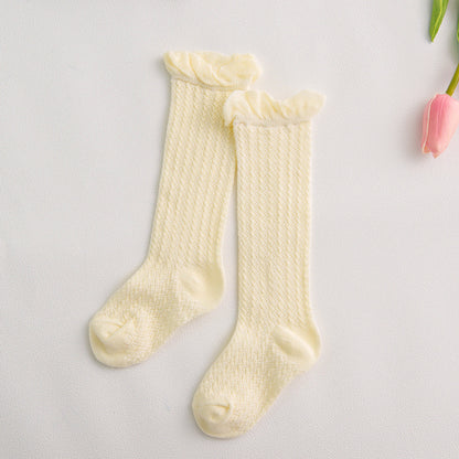 Oluuu. Kinder Baby-Strumpfhose mit Mesh und großem Schleifen-Design – Niedlich und bequem