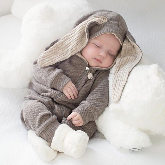 Oluuu. Baby Romper mit Hasenohren