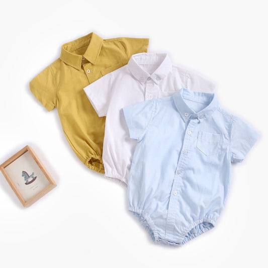 Oluuu. Baby Jungen Shirt: Kurzarm Babyshirt aus Baumwolle für Neugeborene