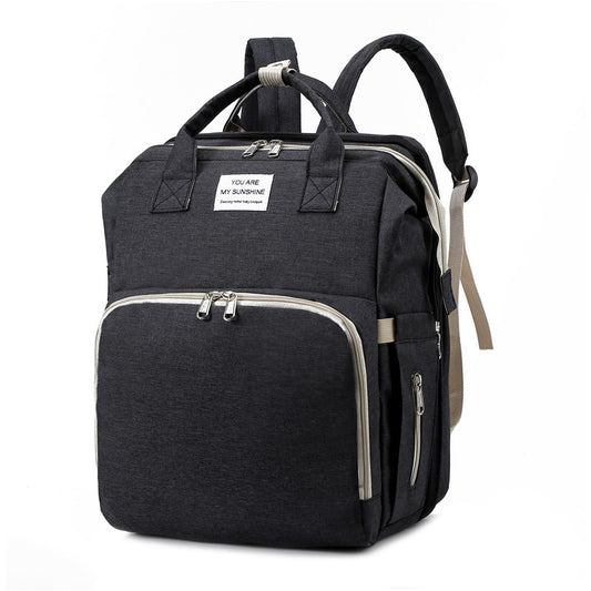 Oluuu. Neue Faltbare Mama-Tasche – Multifunktionale Mutter-Kind-Tasche, Wickelrucksack mit Flaschenhalter und Windelfach