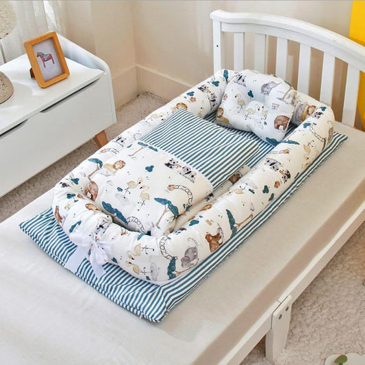 Oluuu. Bionisches Babybett – Faltbar, tragbar und druckentlastend für Neugeborene
