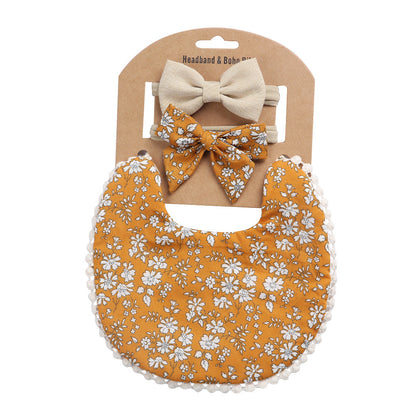 Oluuu. Linen-Baumwoll-Lätzchen – Einfarbiges Druck-Design, doppelseitiges Baby Speichelschutz-Lätzchen
